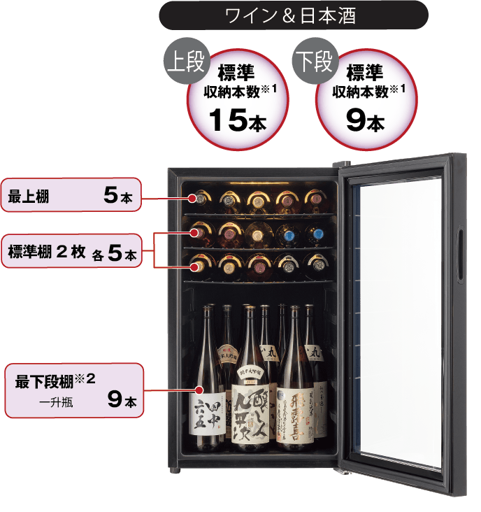 ワインセラー フォルスタージャパン｜Forster Japan FJH-127GS ワインレッド 50本サイズ